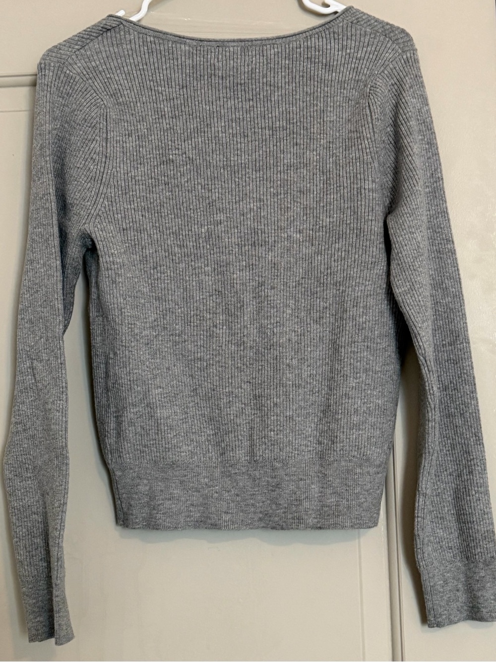 Universal Thread Gray Ribbed Button-Front Cardigan - Picture 5 of 7